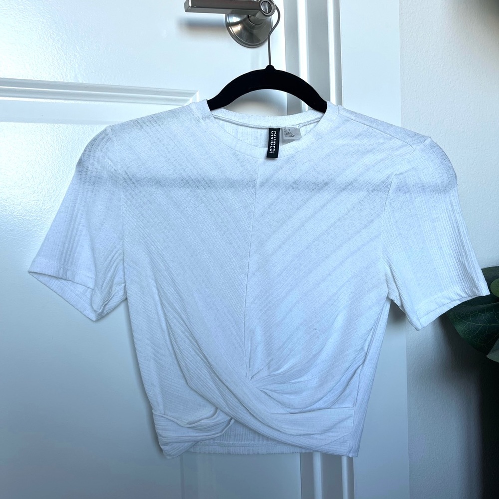 H&M twisted crop top